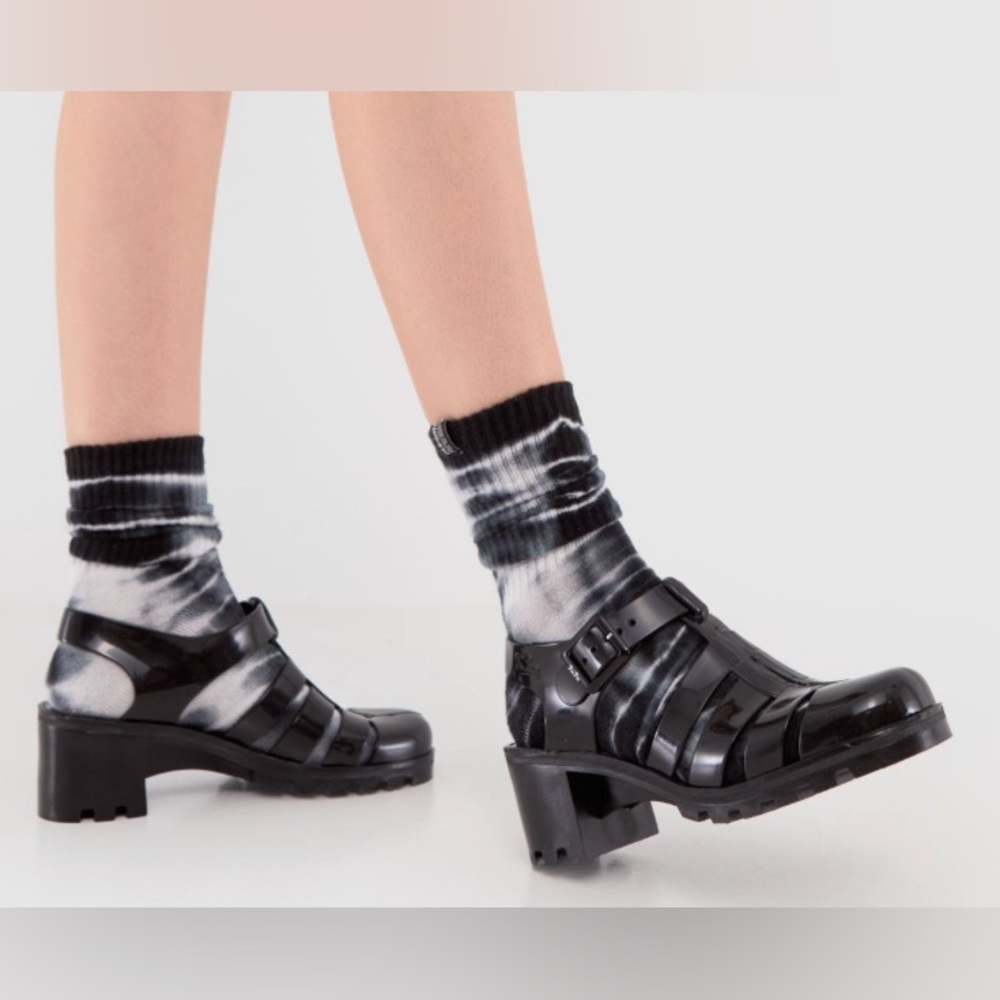 JuJu Babe black jelly sandals, Size US 9.5 UK 7